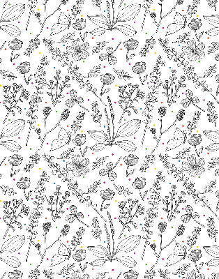 Store intérieur Plantes dessinées