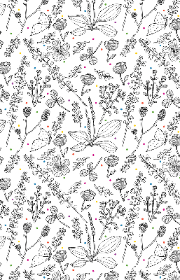 Store intérieur Plantes dessinées