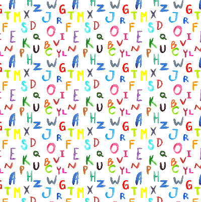 Store enrouleur Lettres colorées