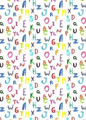 Store enrouleur Lettres colorées