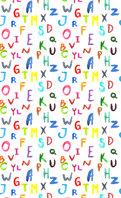 Store enrouleur Lettres colorées