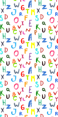 Store enrouleur Lettres colorées