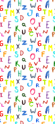 Store enrouleur Lettres colorées