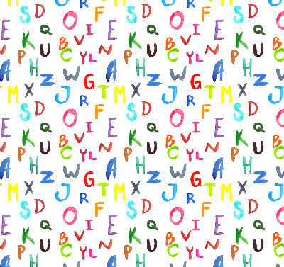 Store enrouleur Lettres colorées