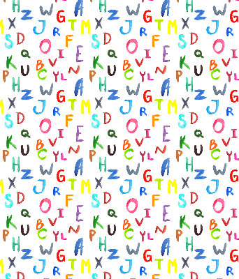 Store enrouleur Lettres colorées