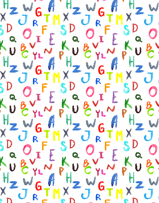 Store enrouleur Lettres colorées