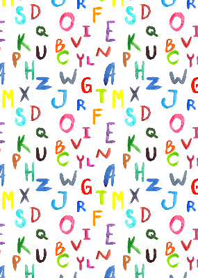 Store enrouleur Lettres colorées