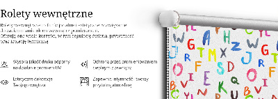 Store enrouleur Lettres colorées