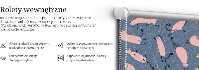 Store enrouleur Chats roses