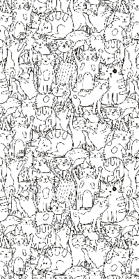 Store intérieur Chats dessinés