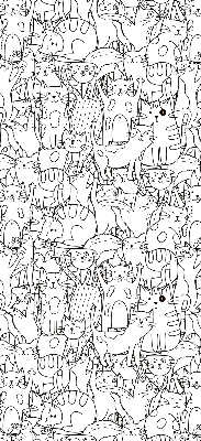 Store intérieur Chats dessinés