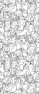 Store intérieur Chats dessinés