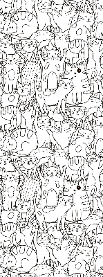 Store intérieur Chats dessinés