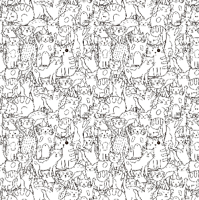 Store intérieur Chats dessinés