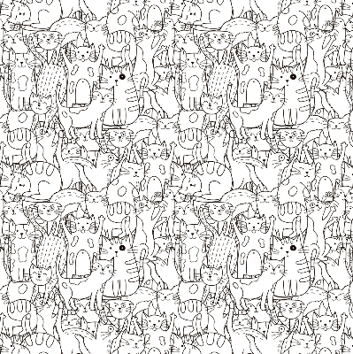 Store intérieur Chats dessinés