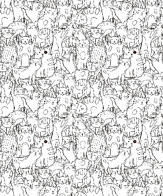 Store intérieur Chats dessinés