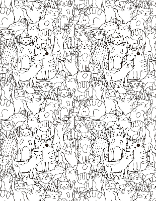 Store intérieur Chats dessinés