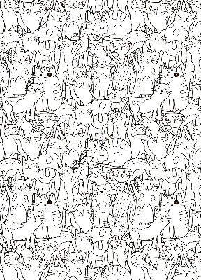 Store intérieur Chats dessinés