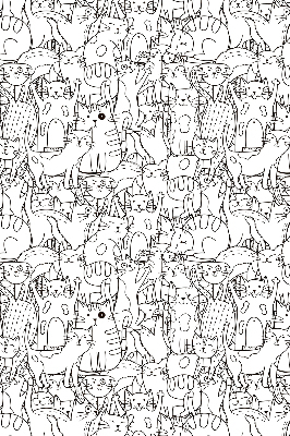 Store intérieur Chats dessinés