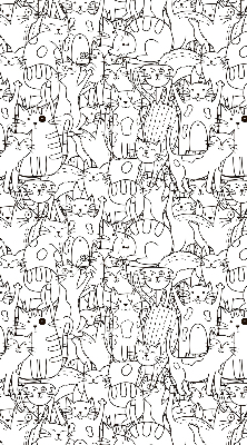 Store intérieur Chats dessinés