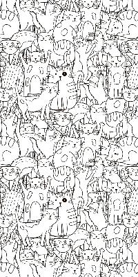 Store intérieur Chats dessinés