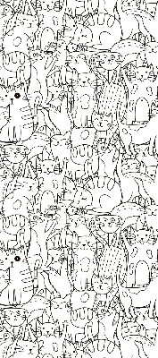 Store intérieur Chats dessinés