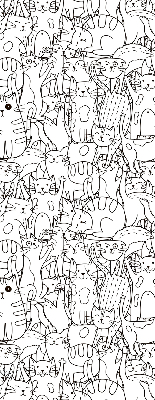 Store intérieur Chats dessinés