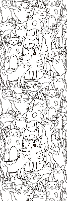 Store intérieur Chats dessinés