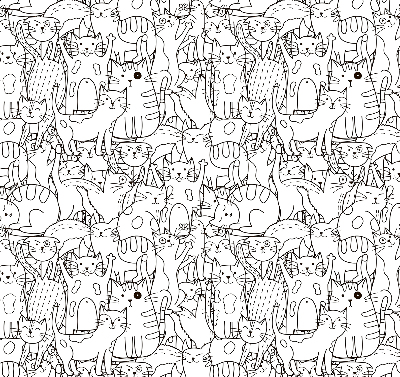 Store intérieur Chats dessinés