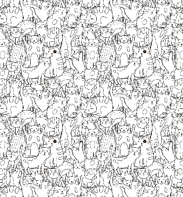 Store intérieur Chats dessinés