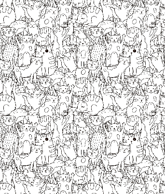 Store intérieur Chats dessinés