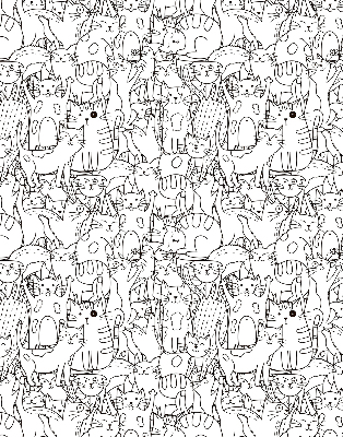 Store intérieur Chats dessinés