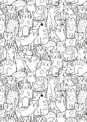 Store intérieur Chats dessinés