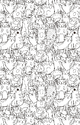 Store intérieur Chats dessinés