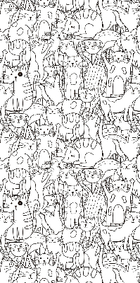 Store intérieur Chats dessinés