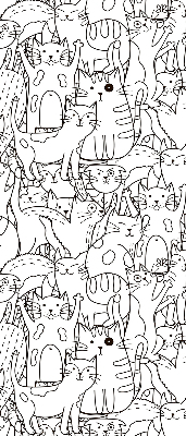 Store intérieur Chats dessinés