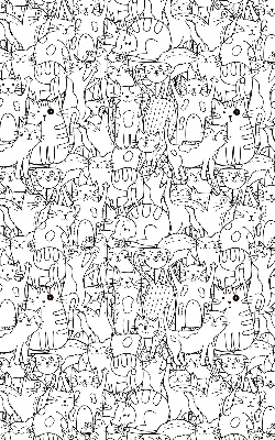 Store intérieur Chats dessinés