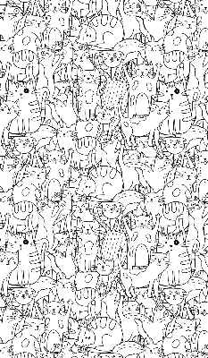 Store intérieur Chats dessinés