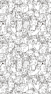 Store intérieur Chats dessinés