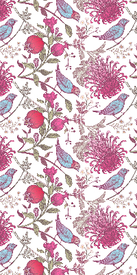 Store enrouleur Oiseaux colorés parmi les fleurs