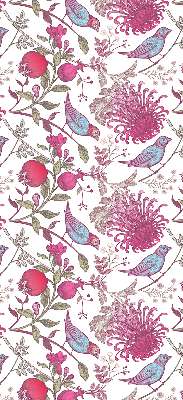 Store enrouleur Oiseaux colorés parmi les fleurs