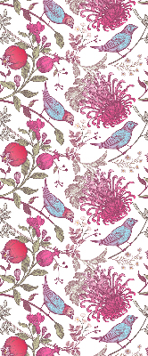 Store enrouleur Oiseaux colorés parmi les fleurs