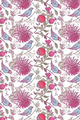 Store enrouleur Oiseaux colorés parmi les fleurs