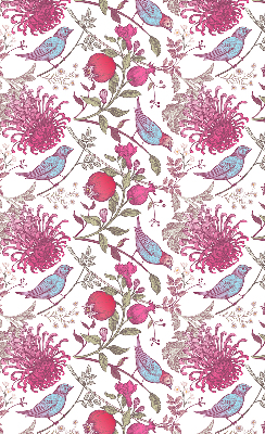 Store enrouleur Oiseaux colorés parmi les fleurs