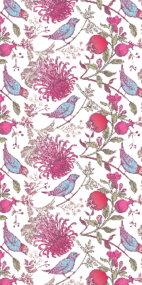 Store enrouleur Oiseaux colorés parmi les fleurs