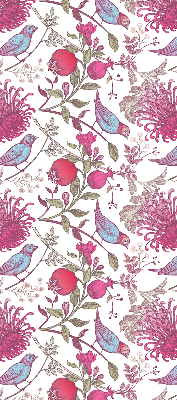 Store enrouleur Oiseaux colorés parmi les fleurs