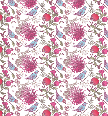 Store enrouleur Oiseaux colorés parmi les fleurs