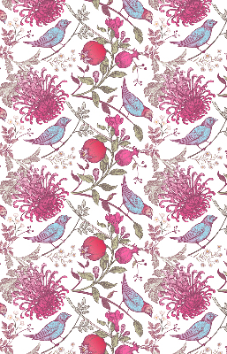 Store enrouleur Oiseaux colorés parmi les fleurs