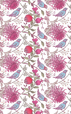 Store enrouleur Oiseaux colorés parmi les fleurs