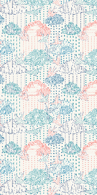 Store intérieur Nuages colorés avec des motifs